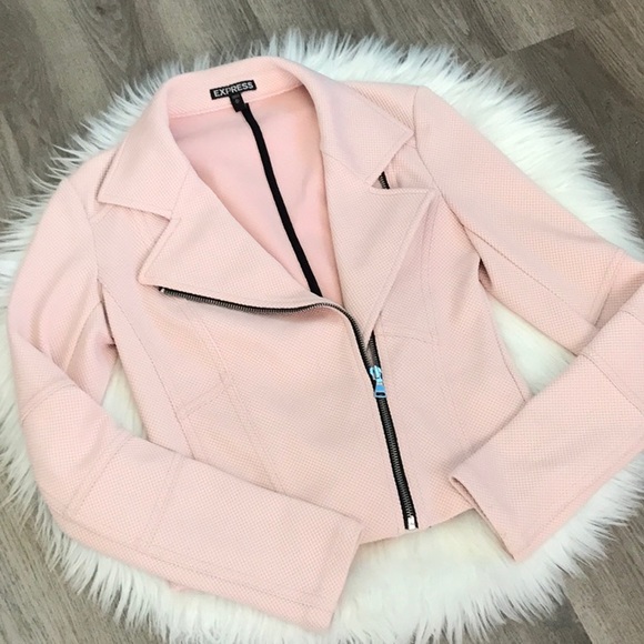Express Jackets & Blazers - Express Moto Pink Jacket